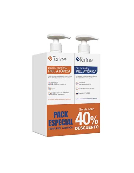 Farline Pack Loción Corporal Piel Atopica 500 Ml + Gel Baño Piel Atopica 500 Ml