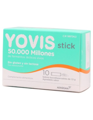 Yovis Stick 10 Sobres Bucodispersables Yovis Stick 10 Sobres Bucodispersables