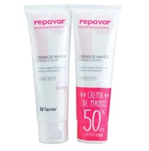 Repavar Duplo Crema Regeneradora de Manos 2x75ml