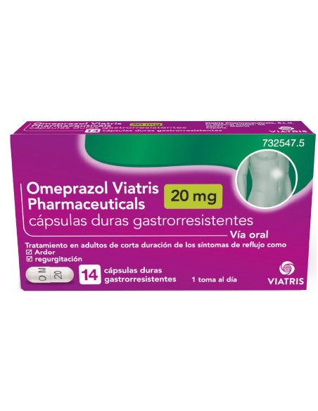 Omeprazol Viatris 20 mg 14 Cápsulas Duras