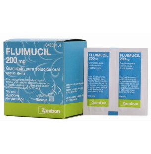 Fluimucil 200mg 30 Sobres Granulado Para Solución Oral