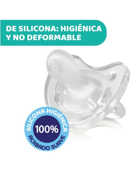 Chicco Chupete Physio Soft Silicona 0-6 m Azul o Rosa
