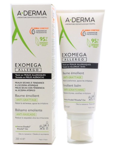 ADerma Exomega Allergo Bálsamo Emoliente 200ml