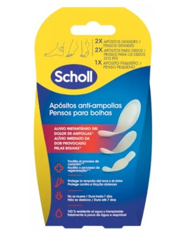Scholl Apósitos Anti Ampollas Mixto 5 uds