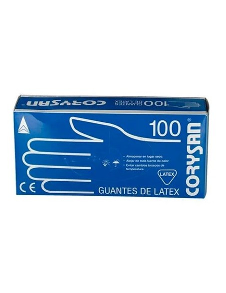 Corysan guantes látex talla grande 100uds