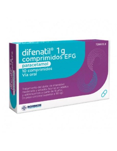 Difenatil 1g 10 Comprimidos Difenatil 1g 10 Comprimidos