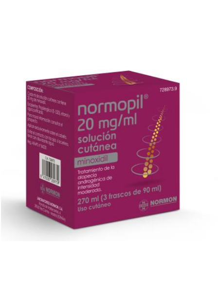 Normopil 20 mg/ml Solución Cutánea, 270 ml