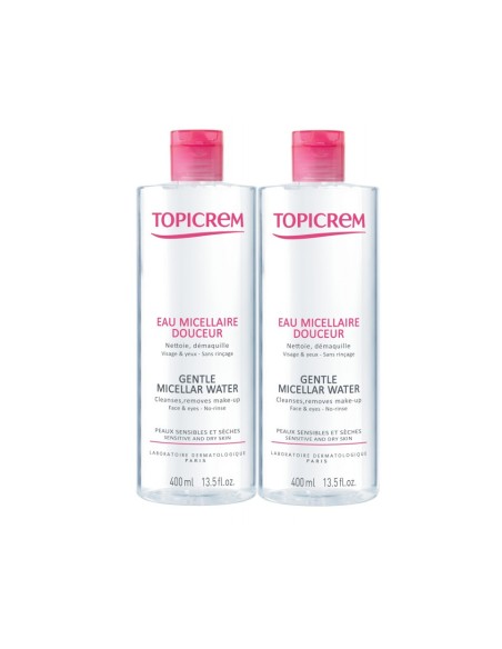 Topicrem HYDRA+ Agua Micelar Suave Pack 2 x 400 ml