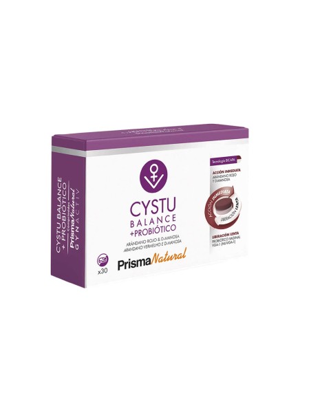 Gynactiv Cystu-Balance + Probiótico 30 Comprimidos Prisma Natural