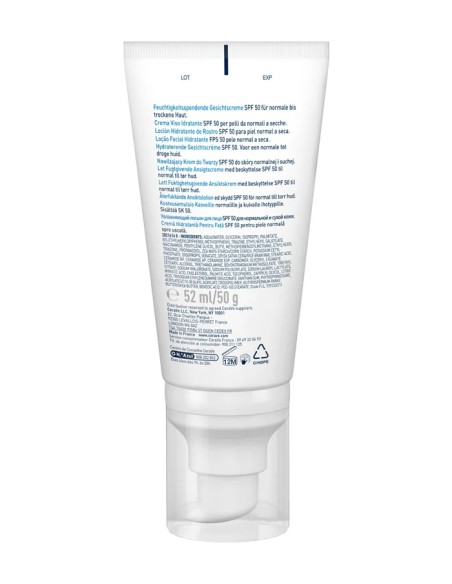 Cerave Locion Hidratante De Rostro Spf 50 Tubo 52 ml