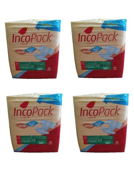 Incopack Elástico Talla Grande noche 80 uds