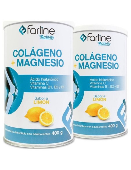 Farline Colágeno+Magnesio Limón Duplo 2x400 g