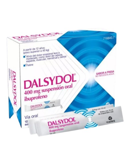 Dalsydol sticks 400 mg suspensión oral, 12 sobres