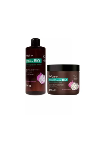 Farline pack Bio Anticaída Champú 300ml + Mascarilla 200ml de cebolla