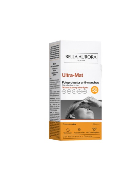 Bella Aurora Ultra Mat Fotoprotector Anti Manchas SPF 50+,  50 ml
