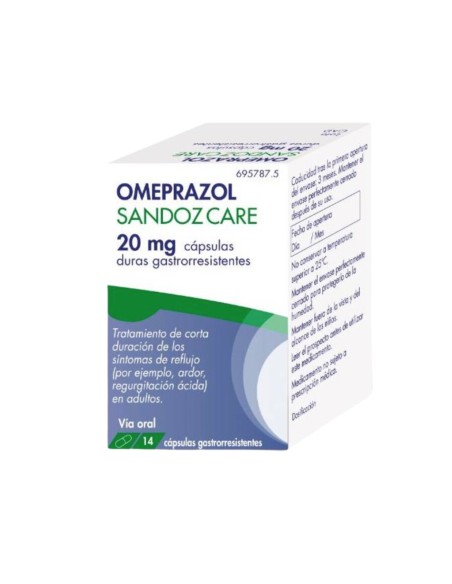 Omeprazol Sandoz Care 20 mg 14 Cápsulas Duras