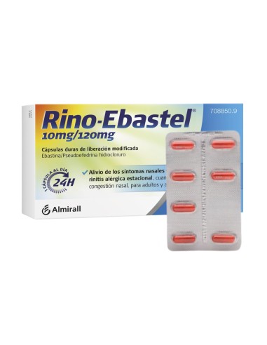 Rino-Ebastel 10 mg/120 mg, 7 Cápsulas