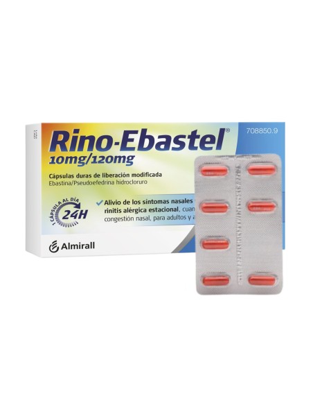 Rino-Ebastel 10 mg/120 mg, 7 Cápsulas