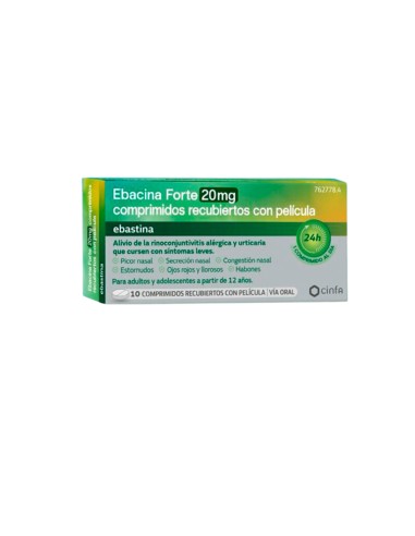 Ebacina Forte 20 mg 10comprimidos Ebacina Forte 20 mg 10comprimidos