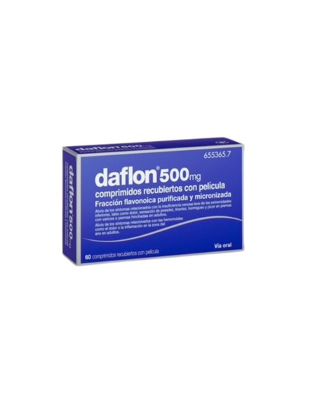 Daflon 500 mg 60 Comprimidos Recubiertos