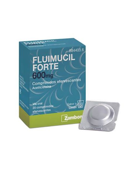 Fluimucil Forte 600 mg 20 Comprimidos Efervescentes