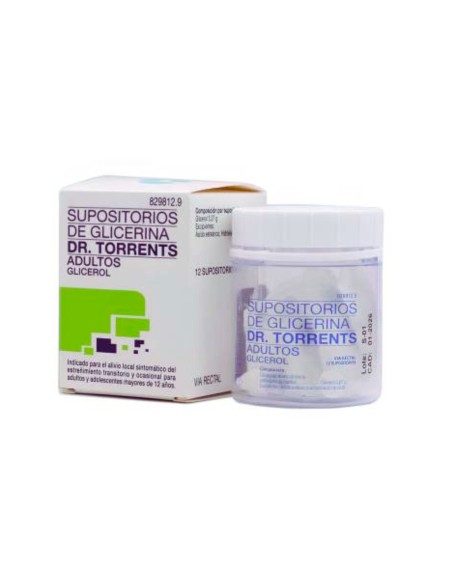 Supositorios Glicerina Dr Torrents Adultos 3.27 Bote