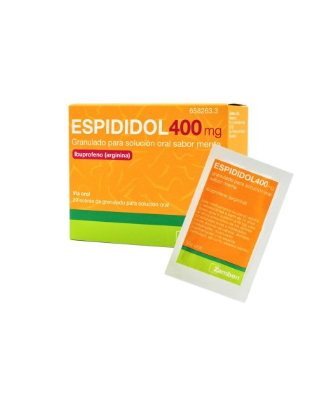 Espididol 400 mg Granulado para Solución Oral Sabor Menta 20 Sobres