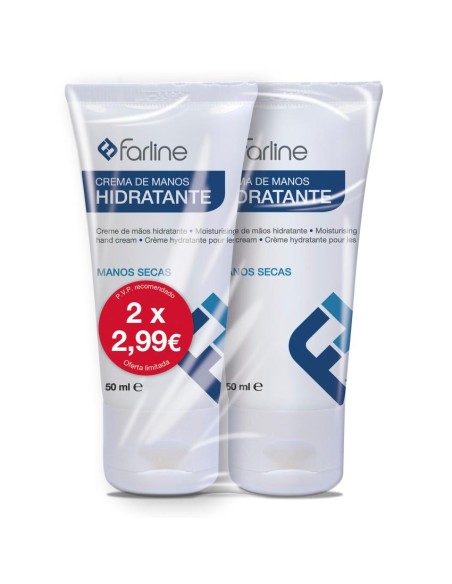 Farline Crema De Manos Hidratante Pack 2 X 50 ml.