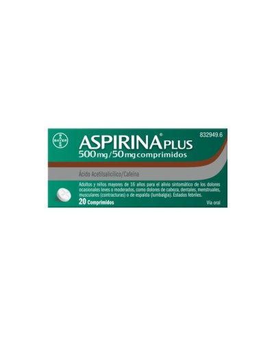 Aspirina Plus 500 mg/50 mg, 20...