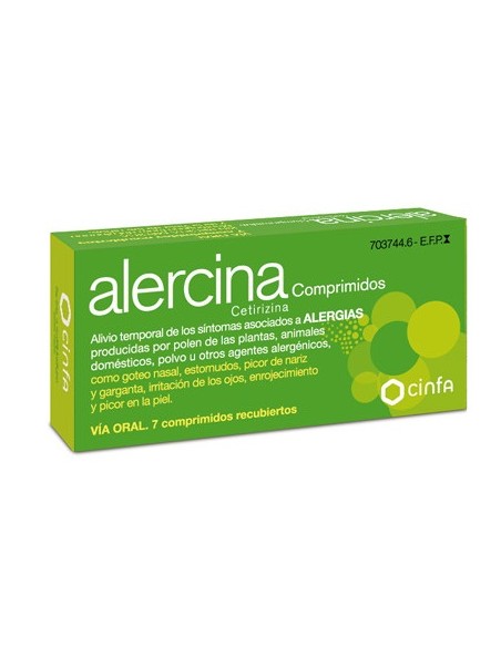 Alercina 10 mg 7 comprimidos