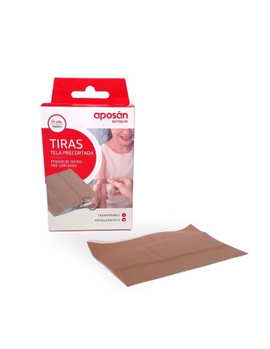 Aposan Tiras Tela 10U 10X6 cm Aposan Tiras Tela 10U 10X6 cm