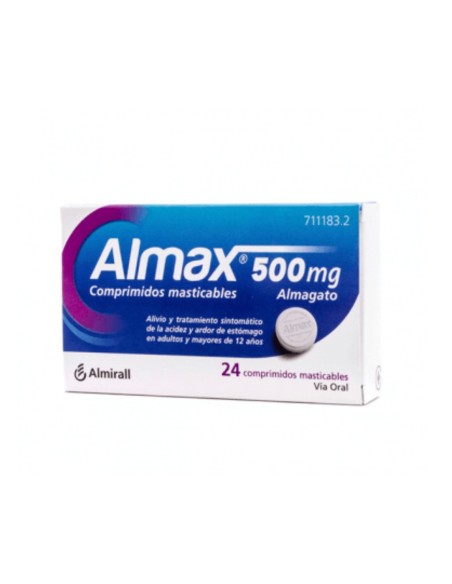 Almax 500 mg 24 Comprimidos Masticables