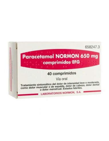 Paracetamol Normon 650 mg Paracetamol Normon 650 mg