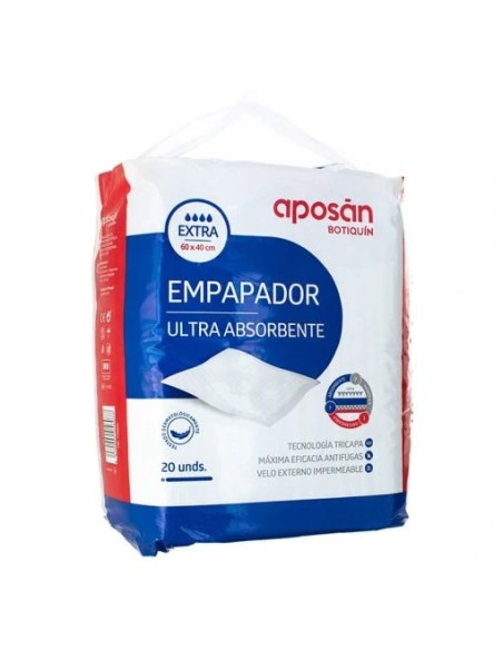 Aposán Empapador Ultra Absorbente 60 x 40 cm, 20 Unidades