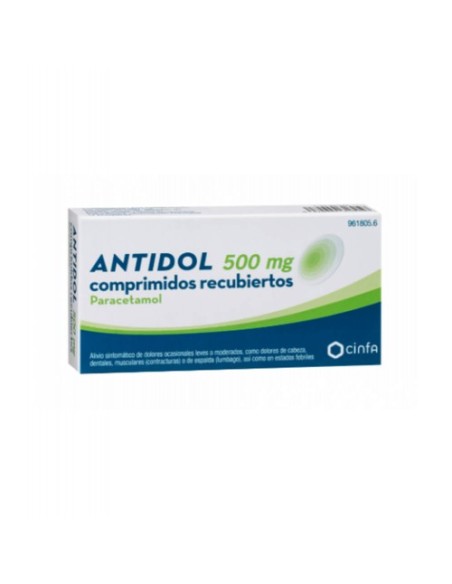Antidol 500mg Paracetamol 20 comprimidos recubiertos