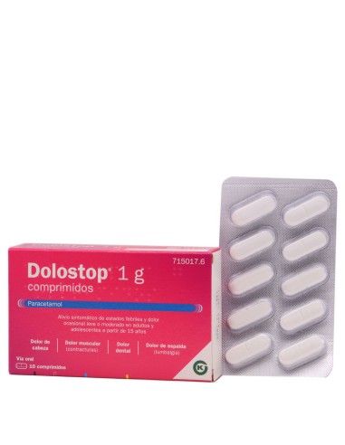 Dolostop 1g Paracetamol 10 Comprimidos