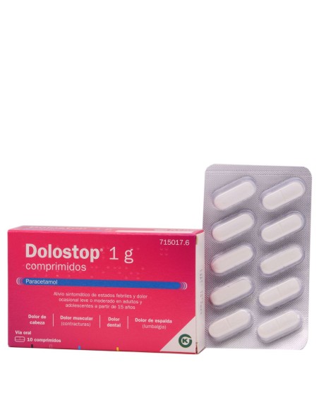 Dolostop 1g Paracetamol 10 Comprimidos