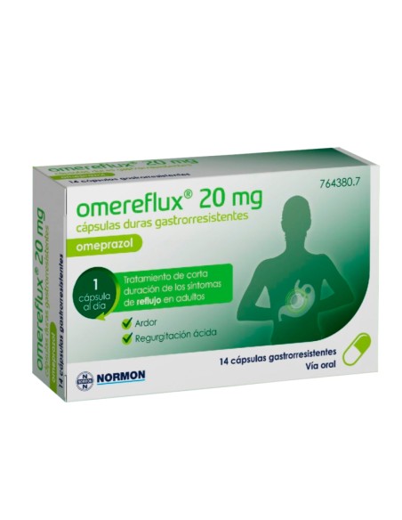 Omereflux 20 mg 14 cápsulas Omeprazol