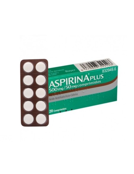 Aspirina Plus 500 mg/50 mg, 20 Comprimidos