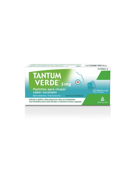 Tantum Verde Eucalipto 20 Pastillas Para Chupar
