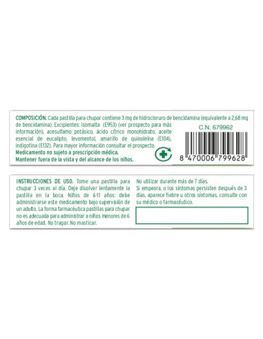 Tantum Verde Eucalipto 20 Pastillas... Tantum Verde Eucalipto 20 Pastillas...