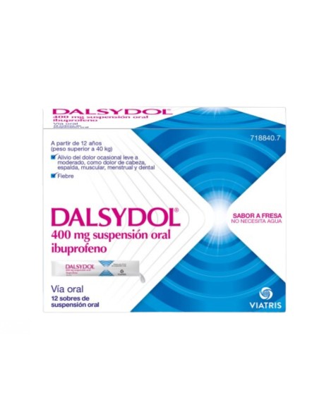 Dalsydol sticks 400 mg suspensión oral, 12 sobres