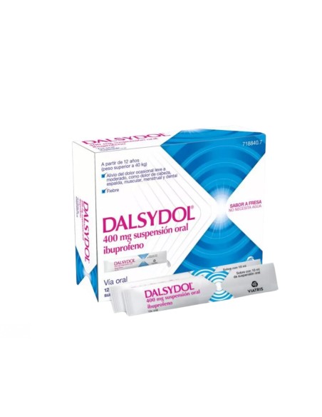 Dalsydol sticks 400 mg suspensión oral, 12 sobres