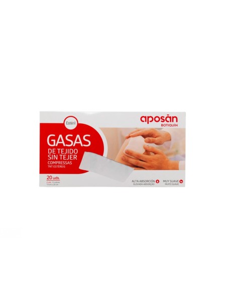 Aposan Gasa Esteril Tejido Sin Tejer Compresas 2O uds