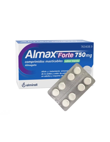 Almax Forte 750 mg 48 comprimidos masticables Menta