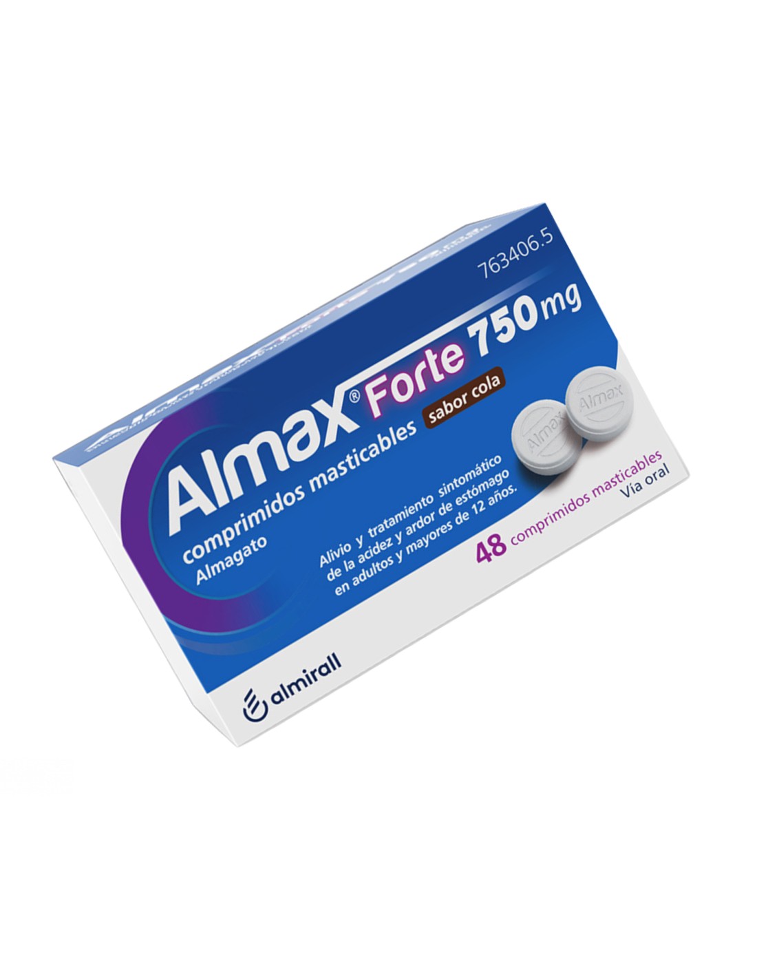 Comprar Almax Forte 750 mg 48 comprimidos masticables Sabor Cola ...