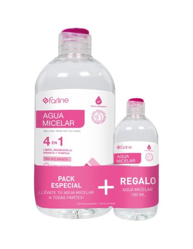 Farline Agua Micelar Pack 500ml+100ml...