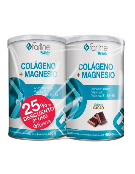 Farline Colágeno+Magnesio Cacao Duplo 2x400 g