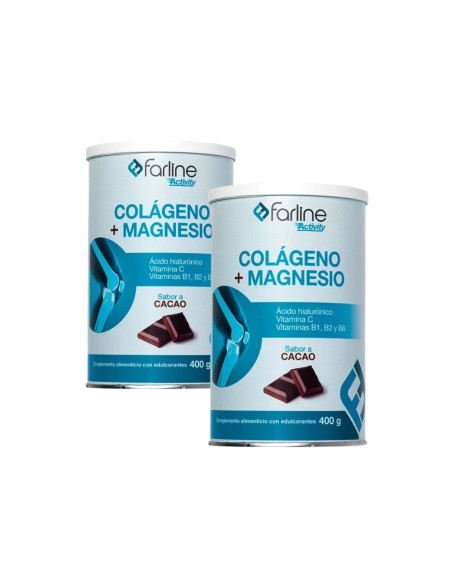 Farline Colágeno+Magnesio Cacao Duplo 2x400 g