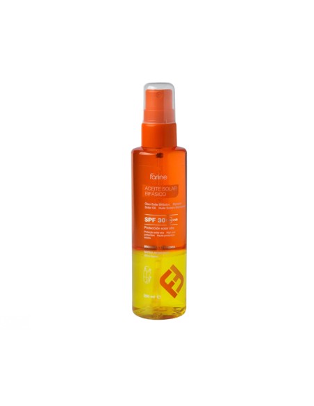 Farline Aceite Solar Bifasico SPF30 200 ml. Protector solar